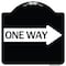 Signmission One Way With Right Arrow Heavy-Gauge Aluminum Architectural Sign, 18" x 18", BW-1818-24384 A-DES-BW-1818-24384 - alternate 1